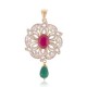 Beautifully Crafted Diamond Pendant Set with Matching Earrings in 18k gold with Certified Diamonds - PD1348P, PD1348PER